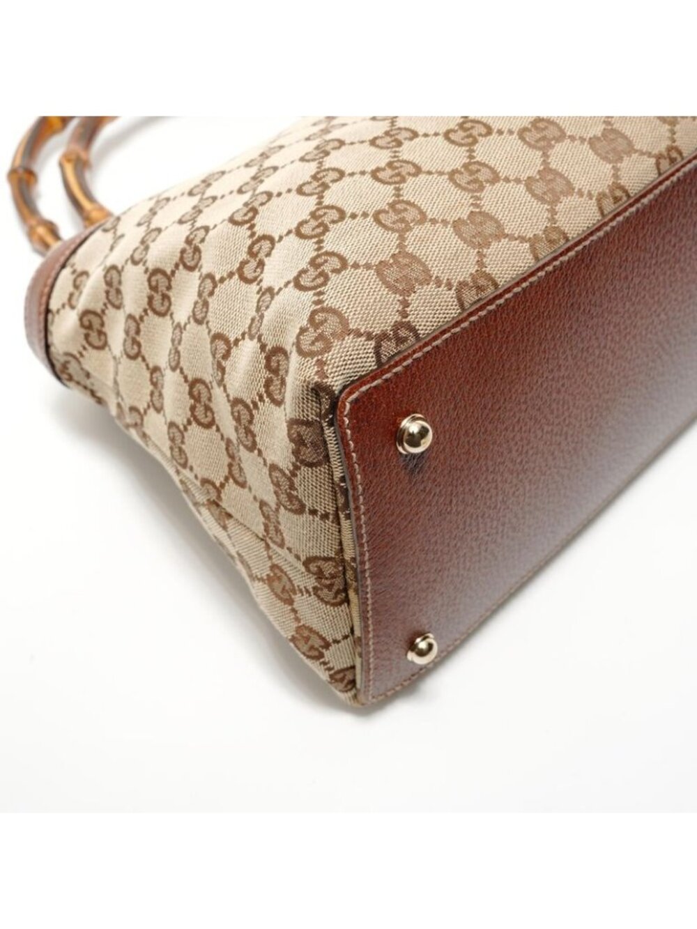 ★SOLD★ Gucci Shoulder Bag GG Canvas Bamboo - Picture 5 of 10